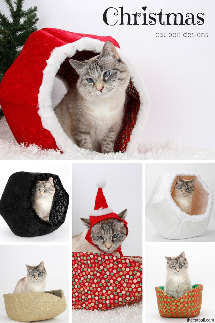 Christmas and holiday cat bed designs by The Cat Ball