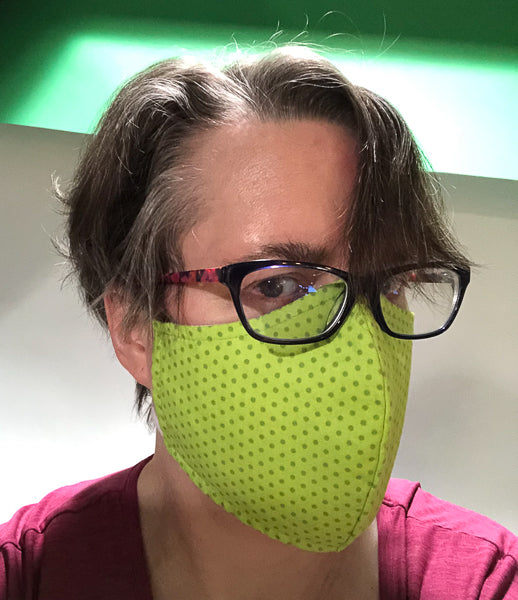 Wearing your face mask high and putting glasses on top can help manage fogging