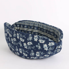 Cat Canoe Modern Cat Bed in Navy Blue Butterfly