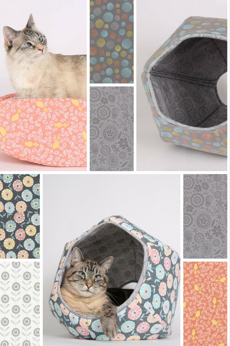 The Lilly collection of cat beds made by The Cat Ball, LLC