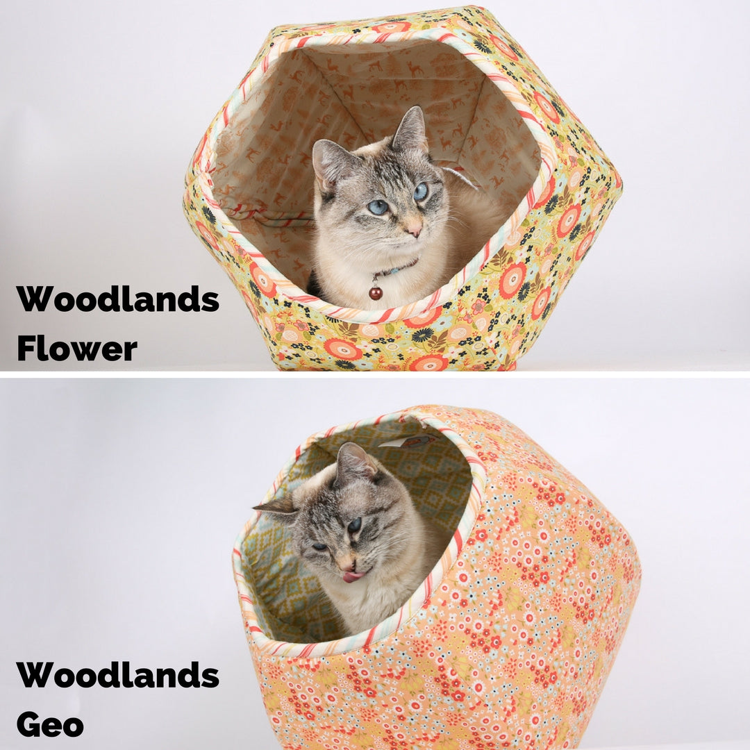 The Cat Ball available in coordinating Riley Blake woodlands fabrics