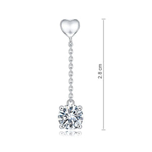 1 Carat Moissanite Diamond Dangle Earrings 925 Sterling Silver XMFE8208