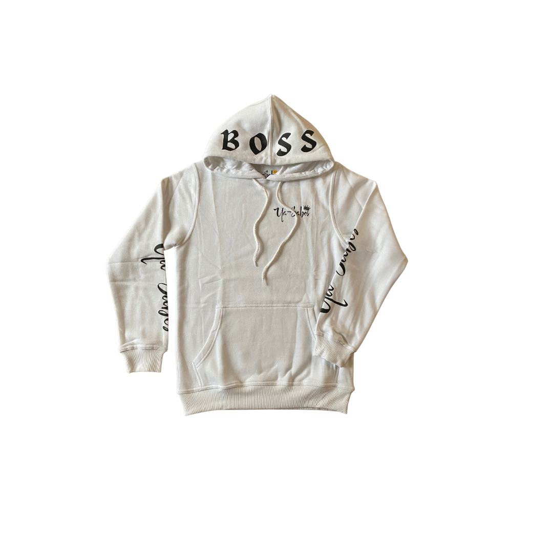 boss white hoodie