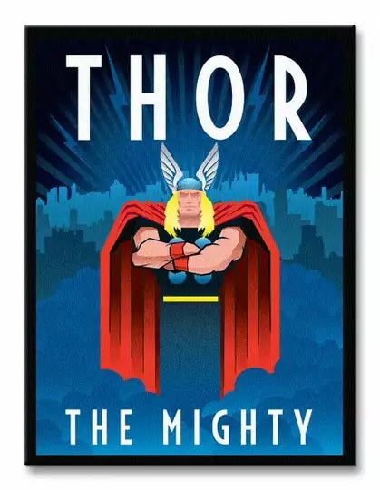 Pyramid: Marvel Deco (Thor) - Canvas Prints