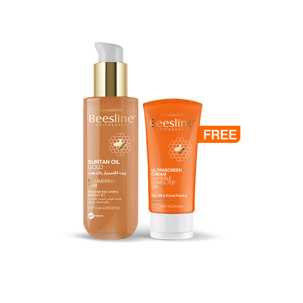 Beesline Suntan Oil Gold + 60Ml Invisible Spf50