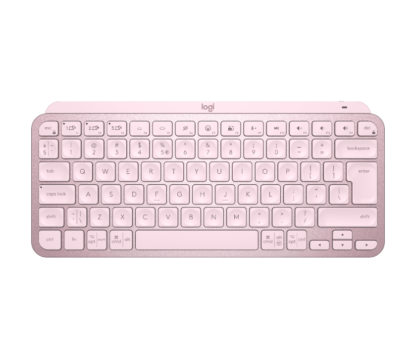 Logitech MX Keys Mini- Minimalist Wireless Illuminated Keyboard - Rose