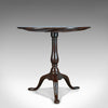 Antique Tilt Top Table, Georgian, Circular, Mahogany, Side, Circa 1800