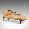 Antique Chaise Longue, English, Victorian, Scroll-End Day Bed, Mahogany c.1870