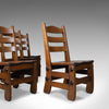 Set of Four Dining Chairs, English, Oak, Arts & Crafts Revival, Late C20th