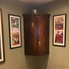 Antique Corner Cabinet, Georgian Hanging Bow Front Cupboard, English Oak c.1780