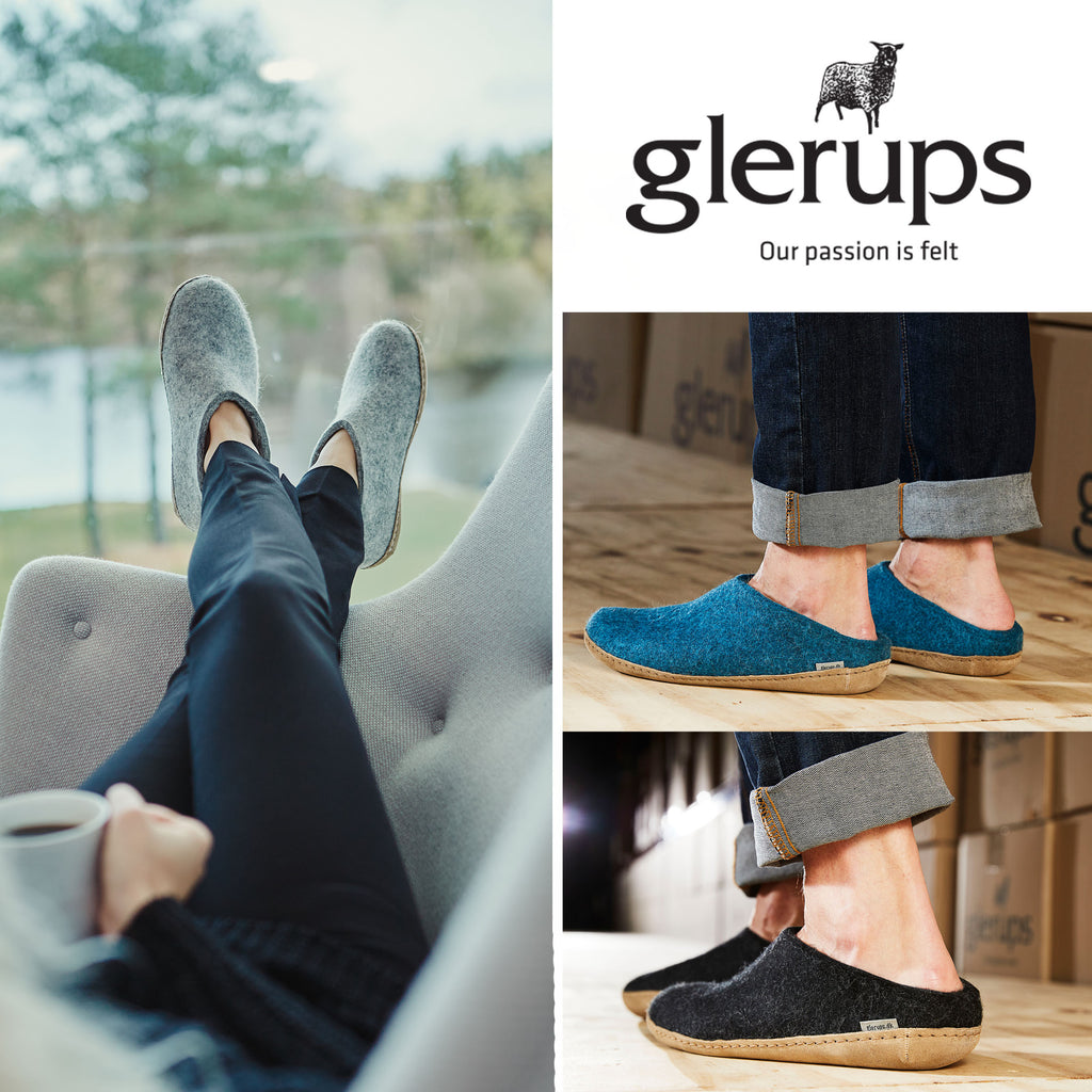 Glerups felt closed slippers for men and women | UK