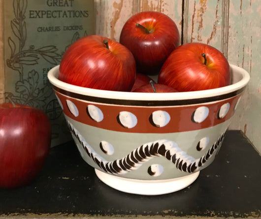 SJP-2088 Med Mochaware Bowl - Green with Worming