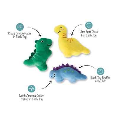 Fringe Studio Rawr-some Crew Set of 3 Mini Cat Toys - Toys - Fringe Studio - Shop The Paw