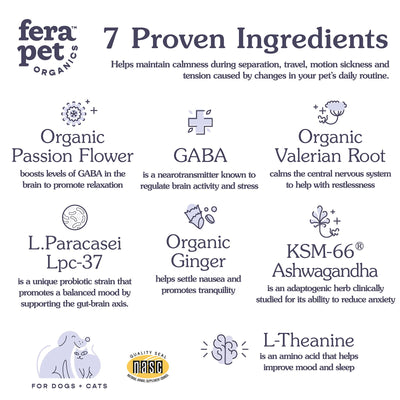 Fera Pet Organics Calming Support for Dogs and Cats - Supplement - Fera Pet Organics - Shop The Paw