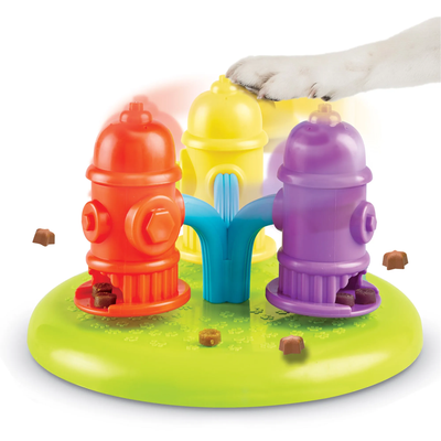 Brightkins Spinning Hydrants Treat Puzzle -- Shop The Paw - Shop The Paw