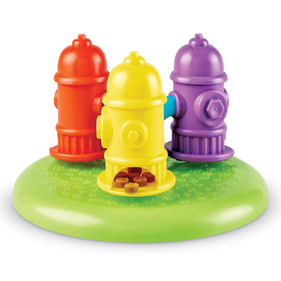 Brightkins Spinning Hydrants Treat Puzzle -- Shop The Paw - Shop The Paw