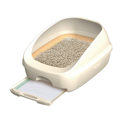 Unicharm Pet Deo-Toilet Cat Litter System Half (Ivory) - Cat Litter - Unicharm - Shop The Paw