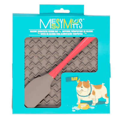 Messy Mutts Silicone Therapeutic Dog Lick Mat with Silicone Spatula (Assorted) - Pet Bowls, Feeders & Waterers - Messy Mutts - Shop The Paw