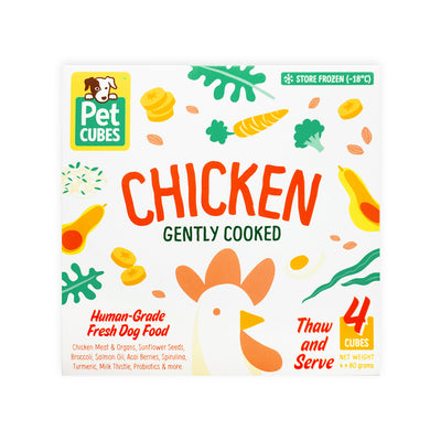 PetCubes Gently Cooked Dog Food - Chicken - Food - PetCubes - Shop The Paw