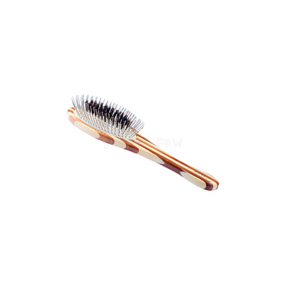 Bass Brushes Hybrid Groomer Pet Brush Medium (Striped | 3 Sizes) - Grooming - Bass Brushes - Shop The Paw