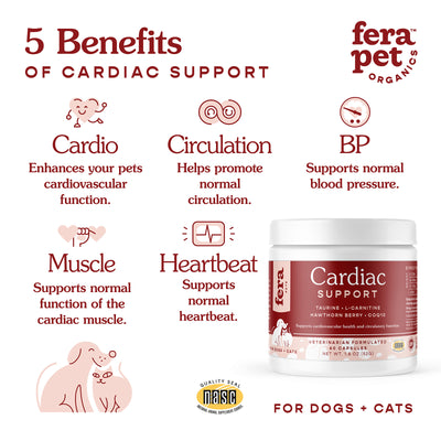 Fera Pet Organics Cardiac Support for Dogs & Cats (60 Capsules) | Supplement | Fera Pet Organics - Shop The Paws