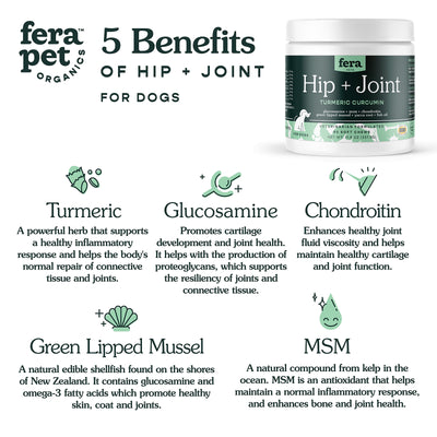 Fera Pet Organics Hip & Joint for Dogs (60 softchews) | Supplement | Fera Pet Organics - Shop The Paws