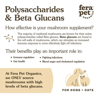 Fera Pet Organics Organic Mushroom Blend for Immune Support Dogs & Cats - Supplement - Fera Pet Organics - Shop The Paw