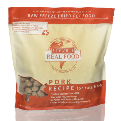 Steve's Real Food Freeze Dried Pork Diet 567g - Food - Steve's Real Food - Shop The Paw