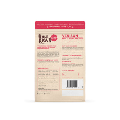 Raw Rawr Freeze Dried Raw Diet - Venison | Food | Raw Rawr - Shop The Paws