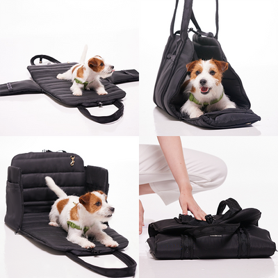 Pups & Bubs Everywhere Convertible Tote Bag Pet Carrier (Black) - Pet Carriers & Crates - Pups & Bubs - Shop The Paw