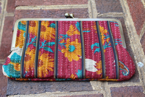 Kantha CLUTCH FABRIC PURSE – Style Delivered