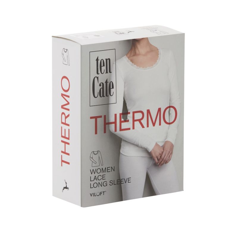 veteraan zwanger Janice ten Cate Thermo Dames - Thermo shirt met kant lange mouw 30238 - 2 kle –  Rebelle Lingerie