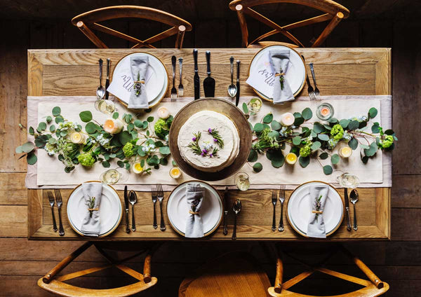 wedding dinner spread