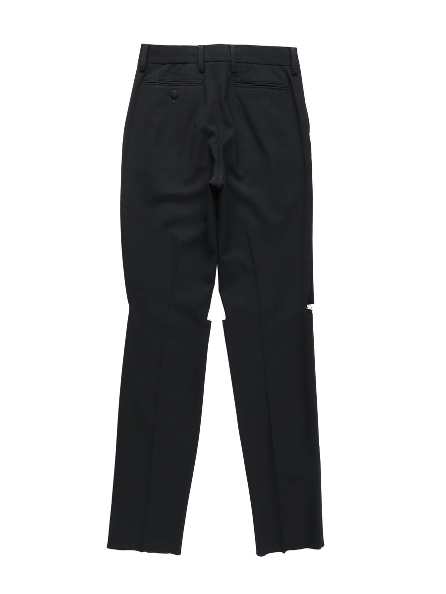 セールの通販 Black Plain Front Work Trousers ソロイスト www