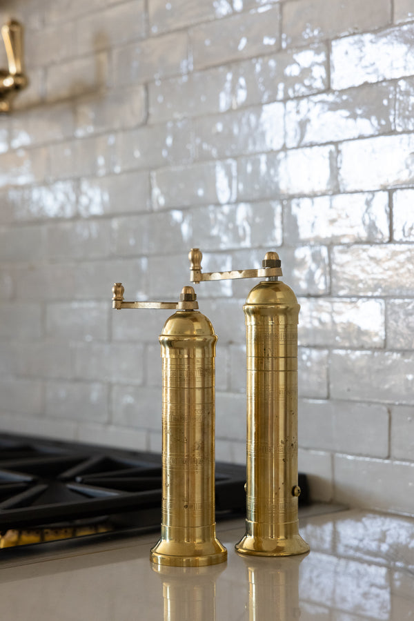 Brass Pepper Mill 9"