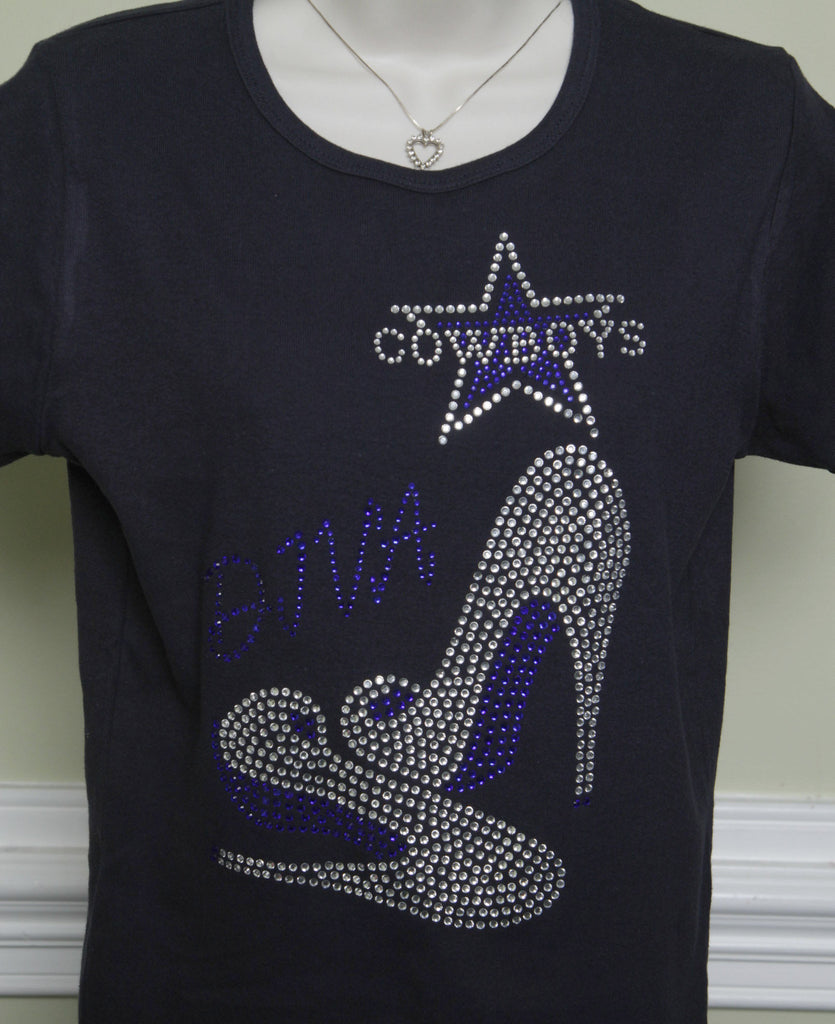 Dallas Cowboys Diva Shoes Rhinestone T 