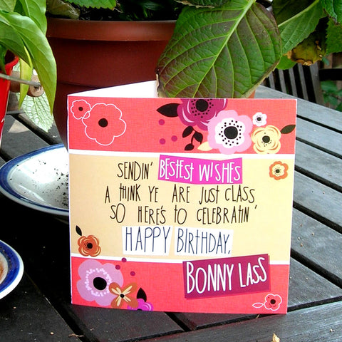 Geordie Poetry Card Bonny Lass