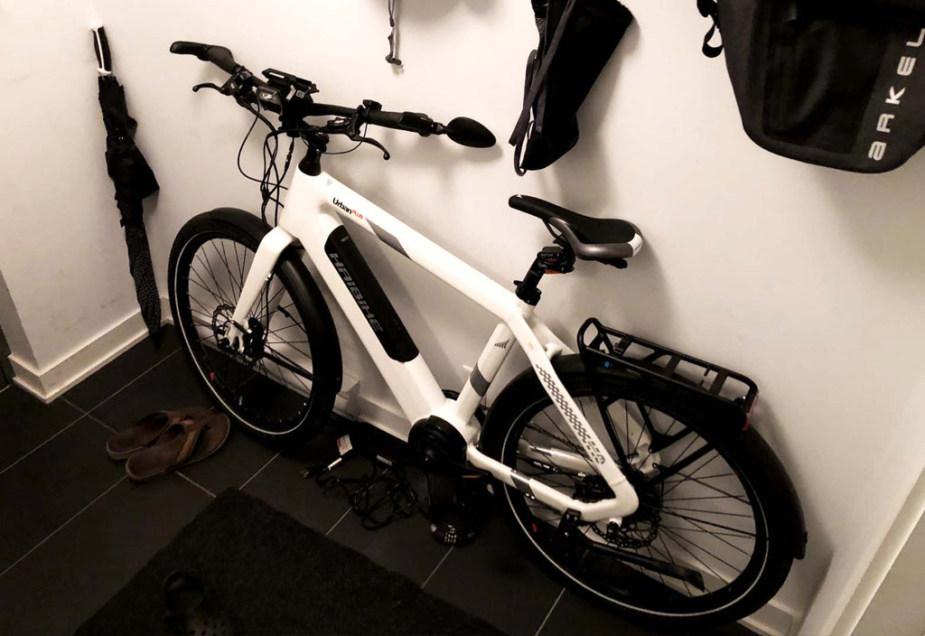 Haibike Urban Plus with Revelo THINstem in condo