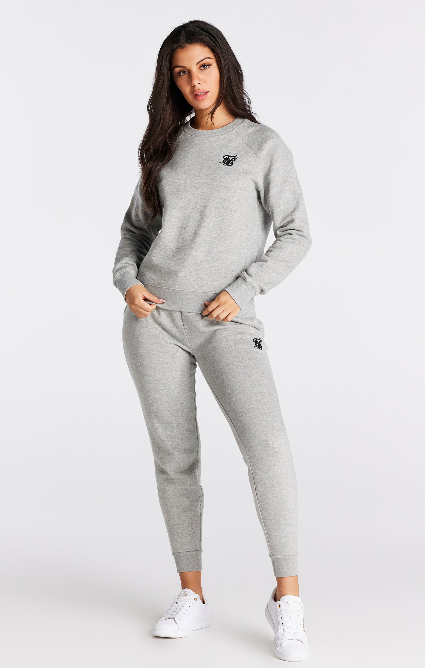 SikSilk Crew Sweater - Grey Marl (2)