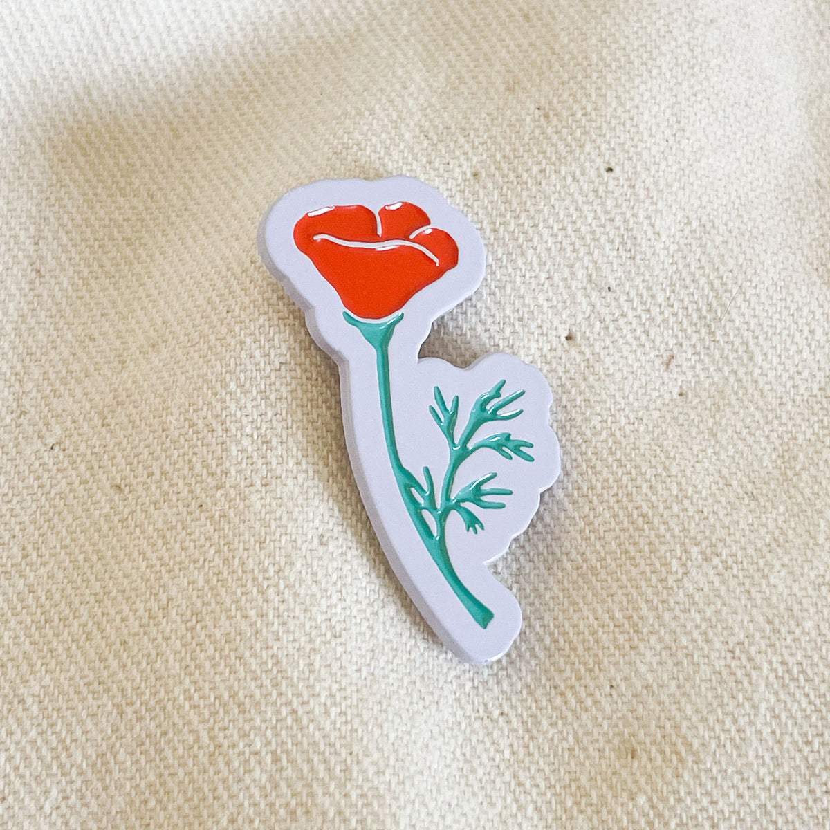 Poppy Enamel Pin Free And Easy