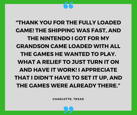 Charlotte's Fully Loaded Electronic's Happy Testimonial