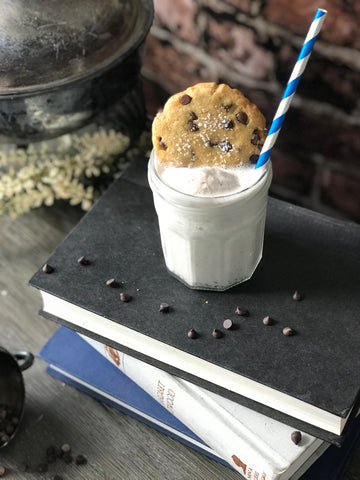vegan chocolate chip cookie milkshake