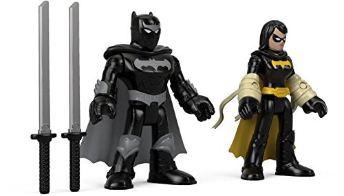 New IMAGINEXT DC COMICS JUSTICE LEAGUE SUPER FRIENDS BLACK BAT & NINJA BATMAN 
