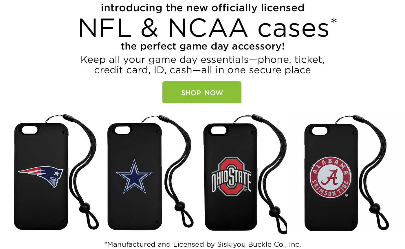 Introducing the new officially licensed NFL and NCAA storage cases: the perfect game day accessory. shop now!