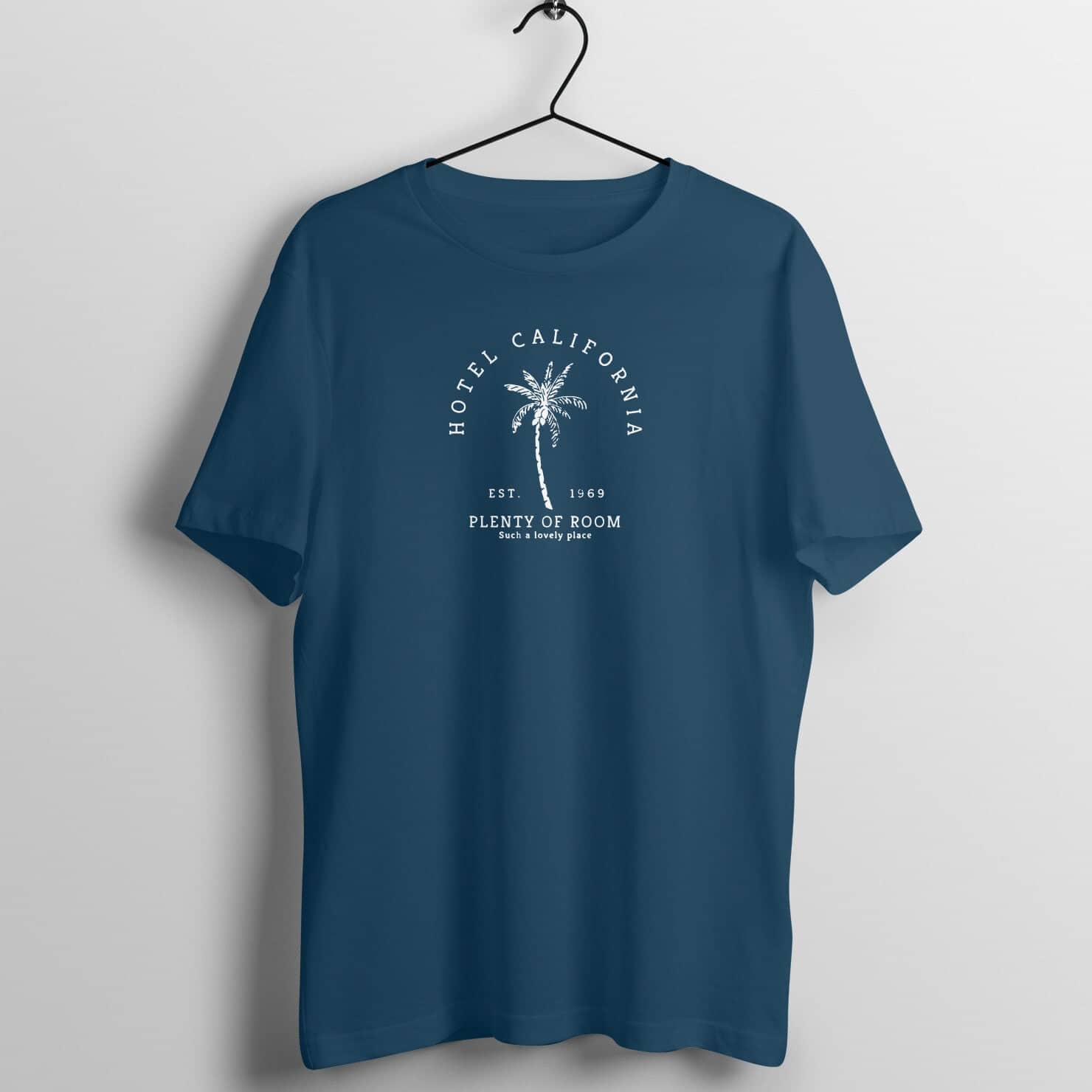Hotel California Such a Lovely Place Exclusive Navy Blue T Shirt for Men and Women - Navy Blue / 2XL