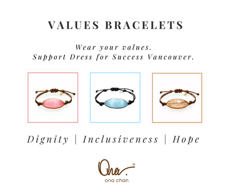 Values Bracelets for Dress for Success
