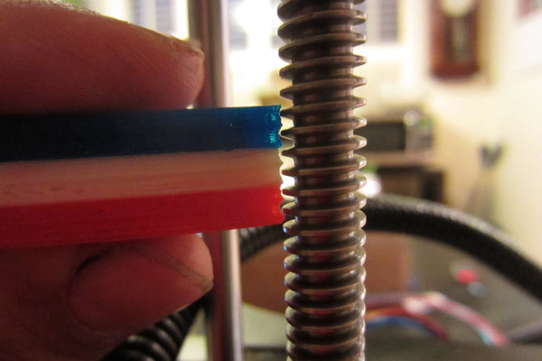 The Z wobble matches the pitch of the Z-axis threaded screw.