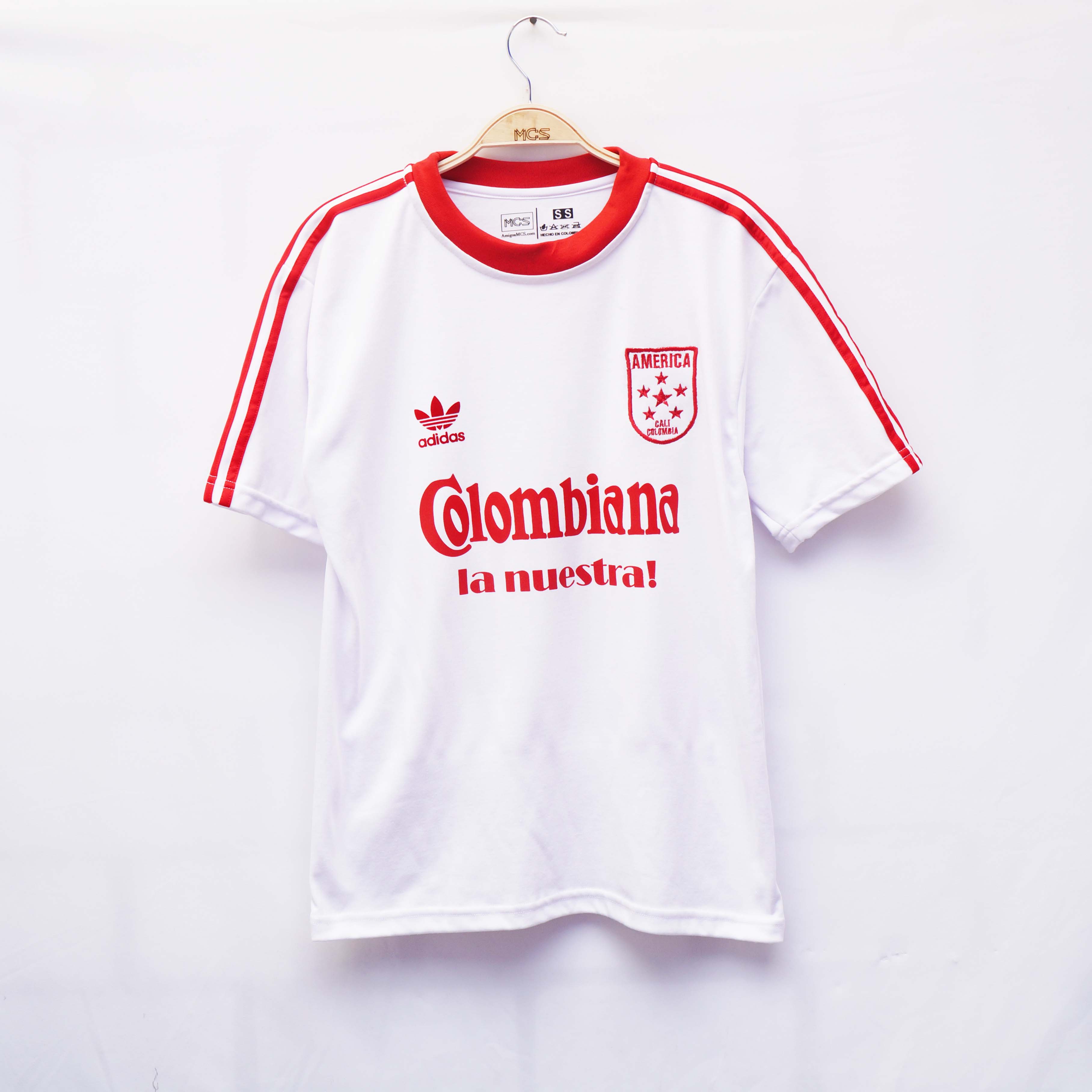 Camiseta America Cali 1987 Blanca Adidas | Amigos –