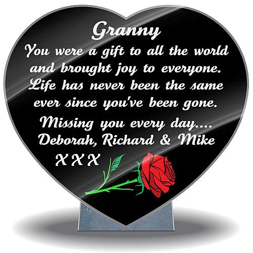 Memorial Gifts for loss of Grandmother memorial plaques