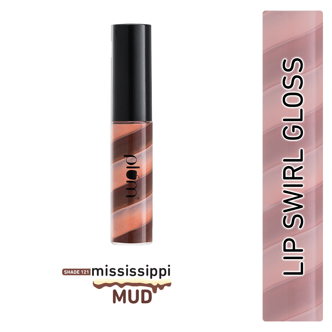 

Plum Soft Swirl Lip Gloss | High-Shine Finish | Intense Pigment | 3 Shades In 1 | 121 Caramel Crunch, 126 Mississippi Mud